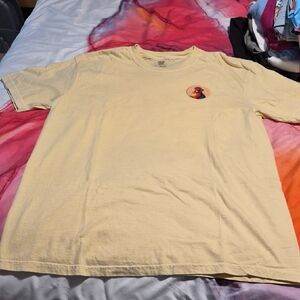 NWOT Comfort Colors Pale Yellow Crewneck Tee with Rooster Graphics